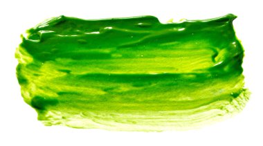 beyaz arka plan üzerinde izole yeşil parlak yağ dokusu