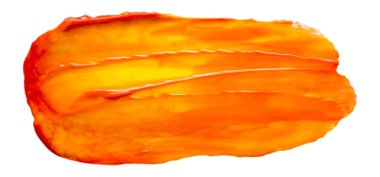 turuncu parlak yağ dokusu beyaz arka plan üzerinde izole