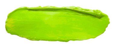 beyaz arka plan üzerinde izole yeşil parlak boya dokusu