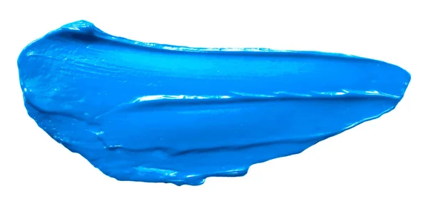 Textura Tinta Azul Brilhante Isolado Fundo Branco — Vetor de Stock