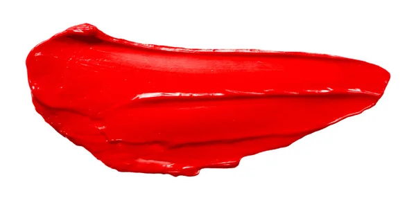 Textura Pintura Brillante Roja Aislada Sobre Fondo Blanco — Vector de stock