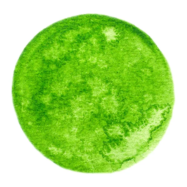 Texture Peinture Ronde Verte Isolée Sur Fond Blanc — Image vectorielle