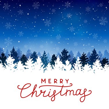 Yıldızlı arka planda ampulleri olan Noel ağaçları