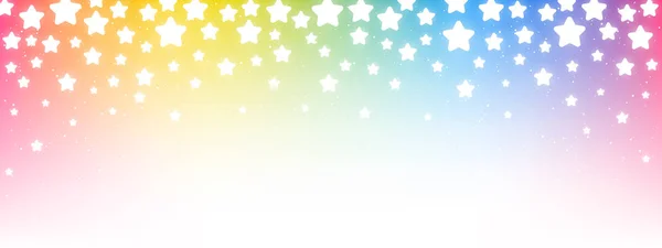 星空の背景に光沢のある虹の花火 — ストックベクタ