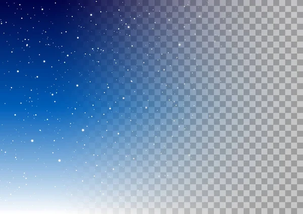 Cielo Nocturno Estrellado Sobre Fondo Transparente Elemento Diseño Vectorial — Archivo Imágenes Vectoriales