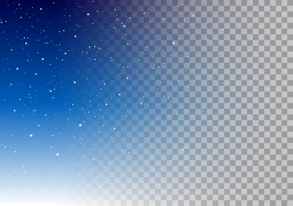 Céu Noturno Estrelado Fundo Transparente Elemento Design Vetorial — Vetor de Stock