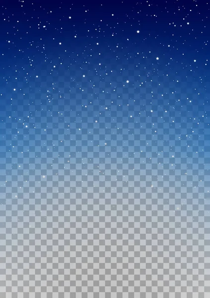 Cielo Nocturno Estrellado Sobre Fondo Transparente Elemento Diseño Vectorial — Archivo Imágenes Vectoriales