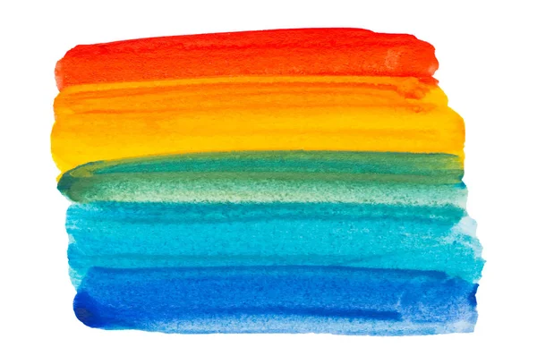 Vector Regenbogenfarbe Textur Isoliert Auf Weiß Gouache Element Für Ihr — Stockvektor