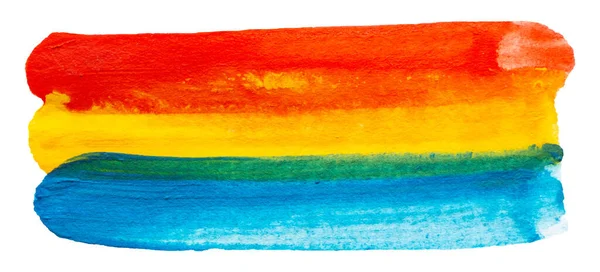 Vernice Vettoriale Arcobaleno Isolato Bianco Elemento Guazzo Vostro Disegno — Vettoriale Stock