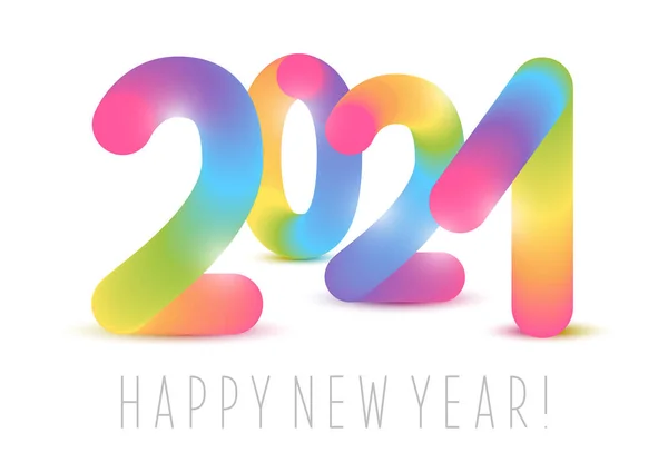New Year Concept Color 2021 Numbers Your Holiday Design — Stock Vector