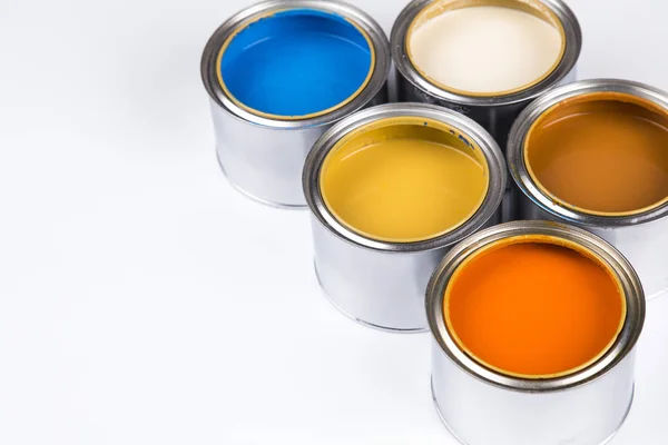 Open Buckets Paint — Stock Photo, Image