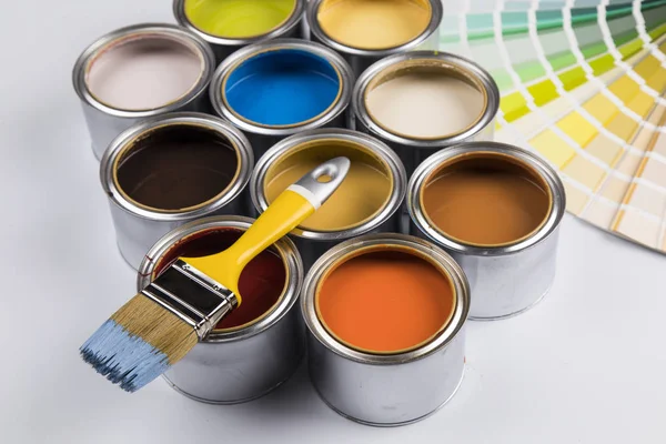 Paint Can Paintbrush — Stock Photo, Image
