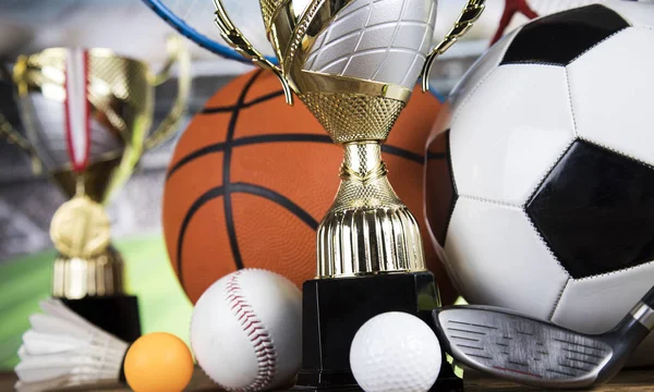 Prémio Campeonato Troféus Fundo Estádio Desportivo — Fotografia de Stock