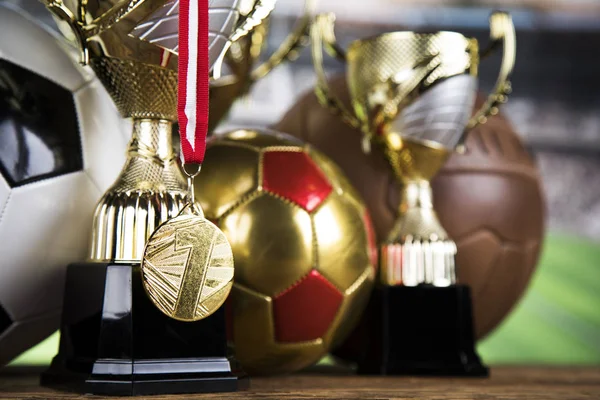 Troféu Para Campeão Fundo Esporte — Fotografia de Stock