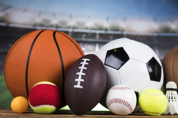 Balls Different Sport Equipment — Stock Photo, Image