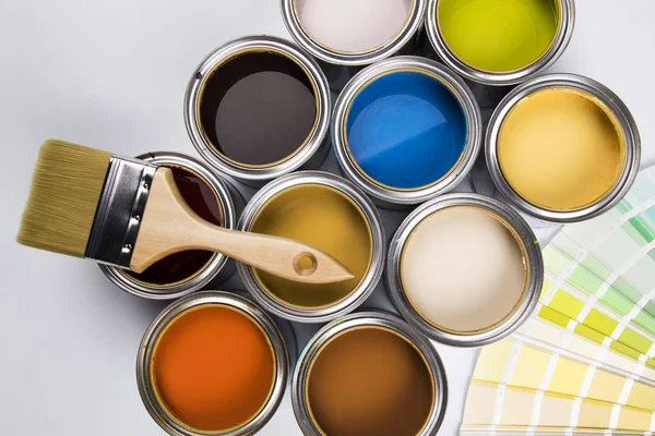 Paint Can Paintbrush — Stock Photo, Image