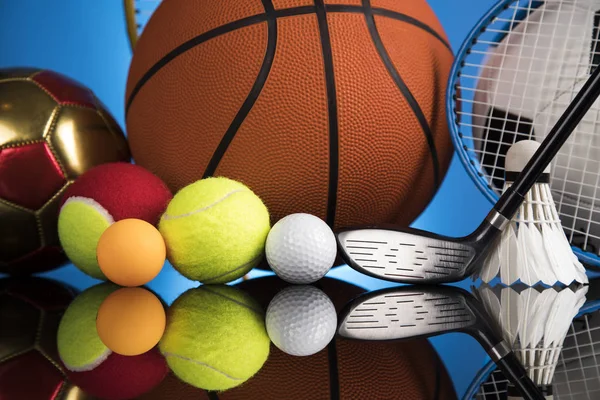 Balls Different Sport Equipment — Stock Photo, Image