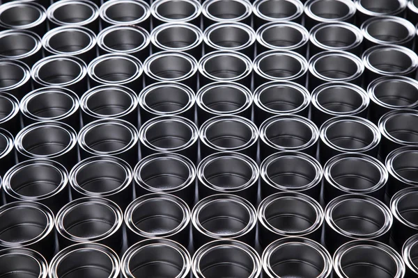 Tin Metal Cans Painting Background — Stock Photo, Image