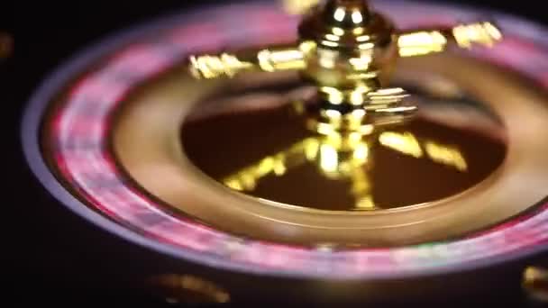 Колесо Рулетки Казино Покер Чіпс — стокове відео