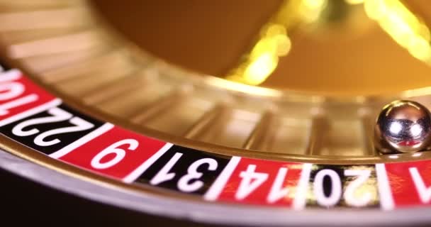 Ruota Della Roulette Esecuzione Casinò — Video Stock