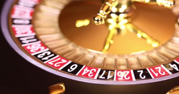 Roulette Wheel Running Casino — Stock Video