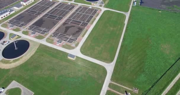 Αεροφωτογραφία Των Πράσινων Τομέων Εγκαταστάσεις Υψηλής Τεχνολογίας — Αρχείο Βίντεο