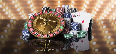 Rulet Oyun masada Poker fişleri