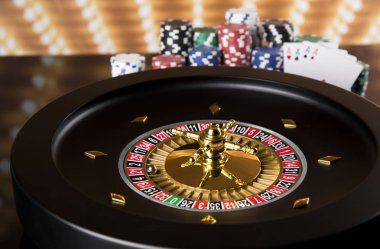 Rulet Oyun masada Poker fişleri