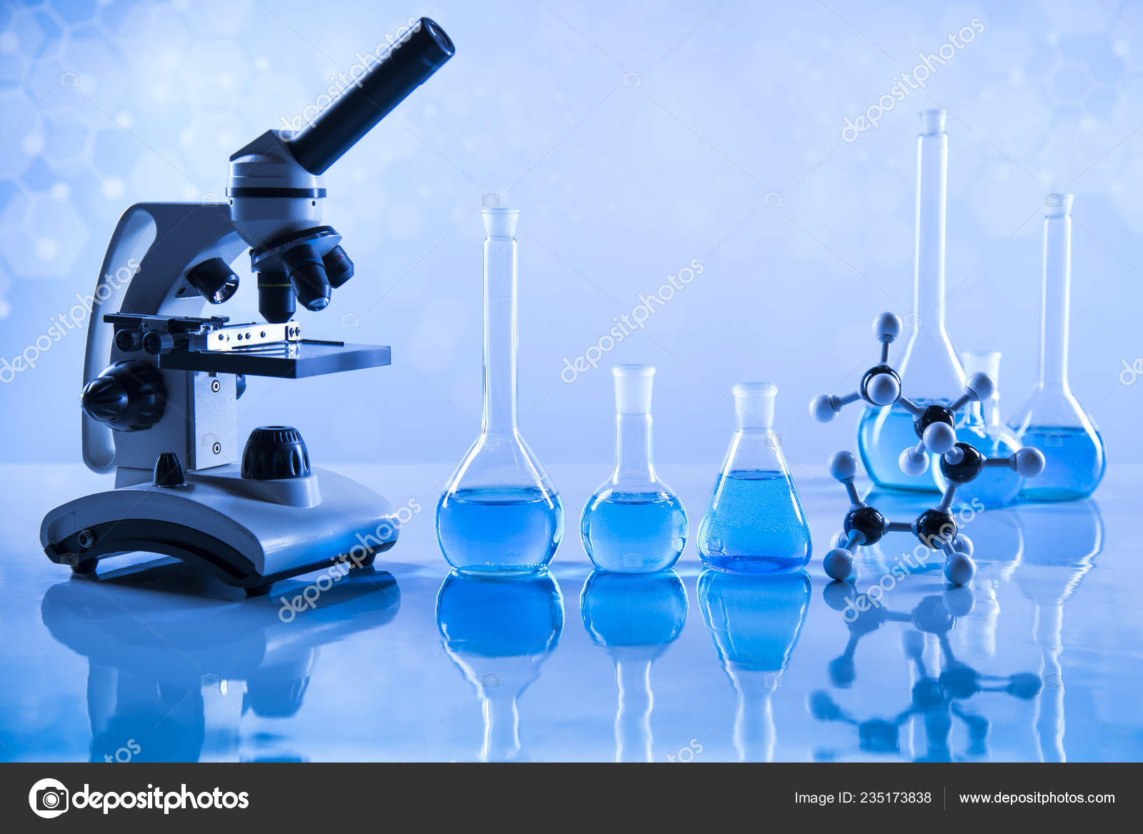 Science Experiment Laboratory Equipment Development Background Stock Photo  by ©JanPietruszka 235173838