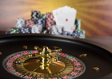 Rulet Oyun masada Poker fişleri