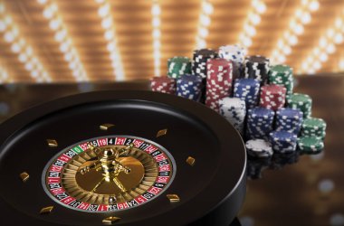 Rulet Oyun masada Poker fişleri