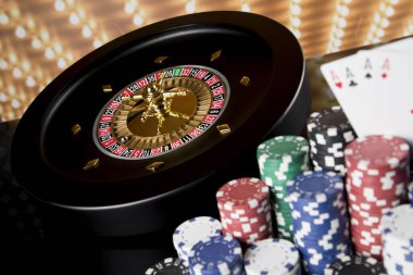 Rulet Oyun masada Poker fişleri