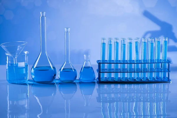Science Experiment Laboratory Equipment Development Background — Stock Photo, Image