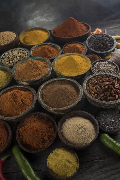 Various Aromatic Spices Background — Stock Photo, Image