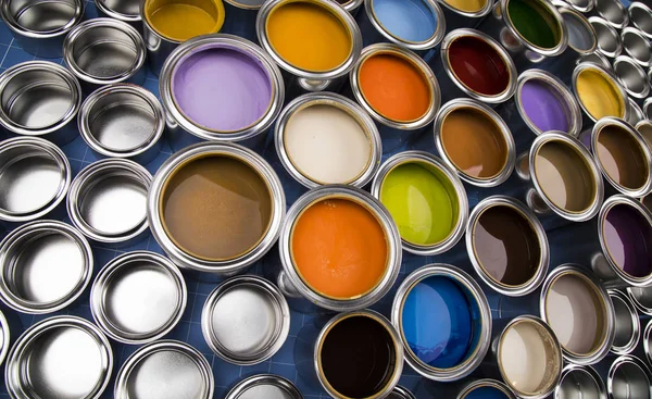 Metal Cans Color Paint — Stock Photo, Image