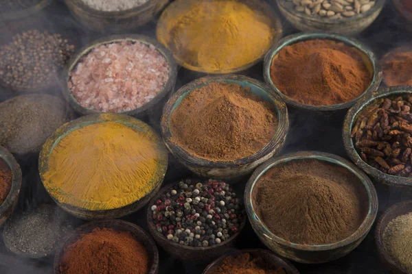 Aromatic Spices Smoke Still Life Background — Stock Photo, Image