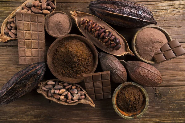 Barre Cioccolato Caramelle Dolci Dessert Sfondo Carta Naturale — Foto Stock
