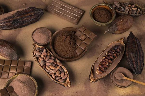 Conjunto Coleção Doces Chocolate — Fotografia de Stock
