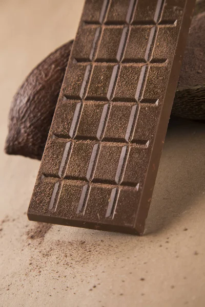 Aromatische Cacao Chocolade Natuurlijke Papieren Ondergrond — Stockfoto