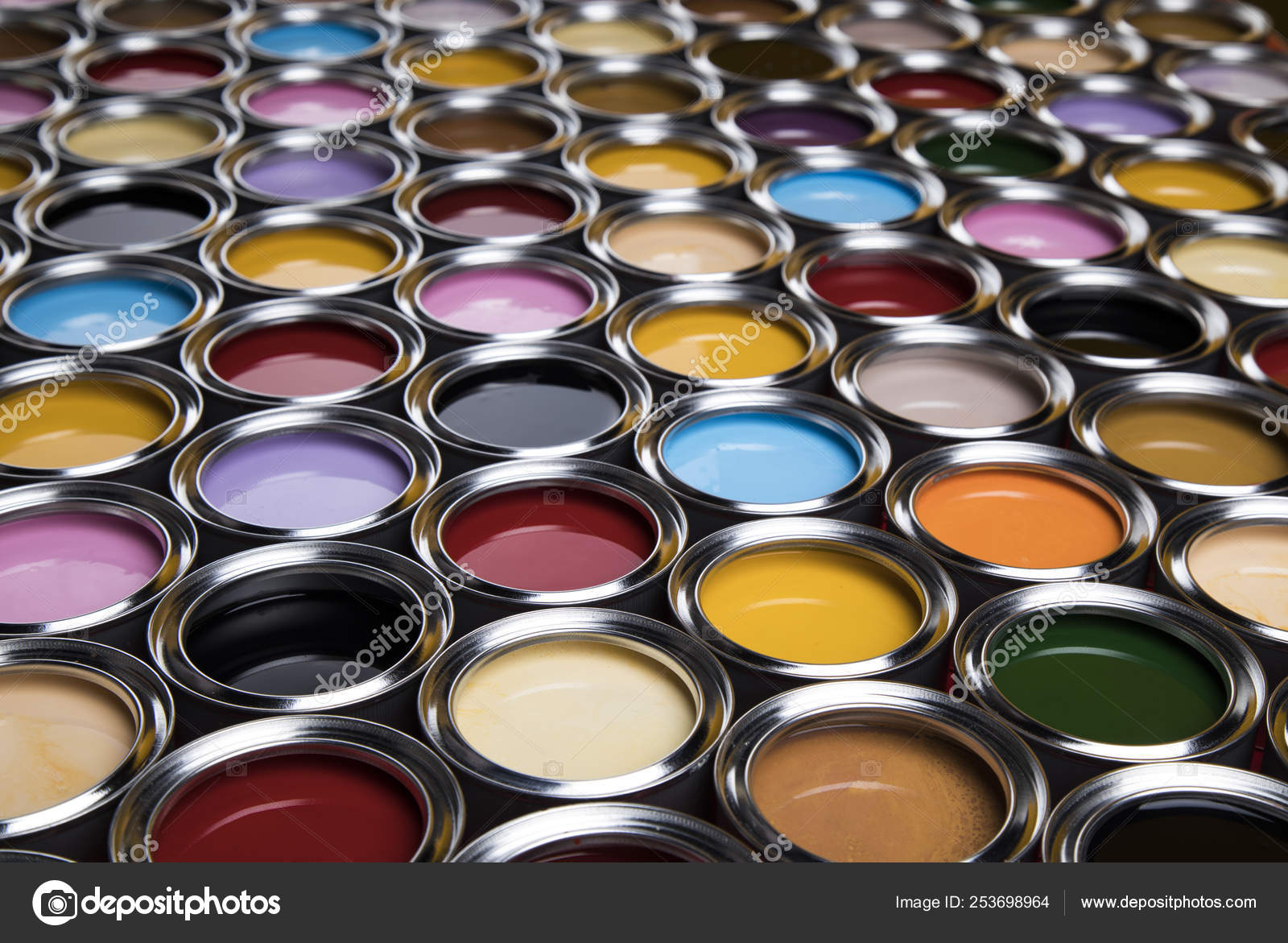 Collection Colored Paints Cans Stock Photo by ©JanPietruszka 253698964