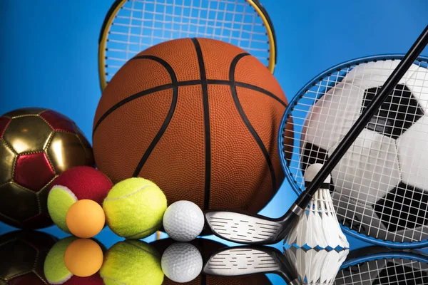 Sports balls with equipment, Winner background