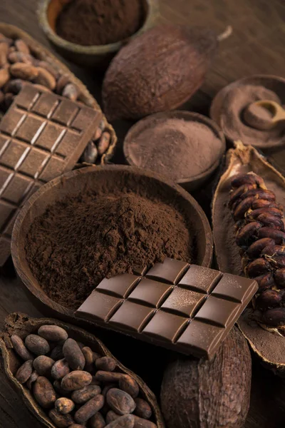 Αρωματικό Κακάο Και Σοκολάτα Φυσικό Χαρτί — Φωτογραφία Αρχείου