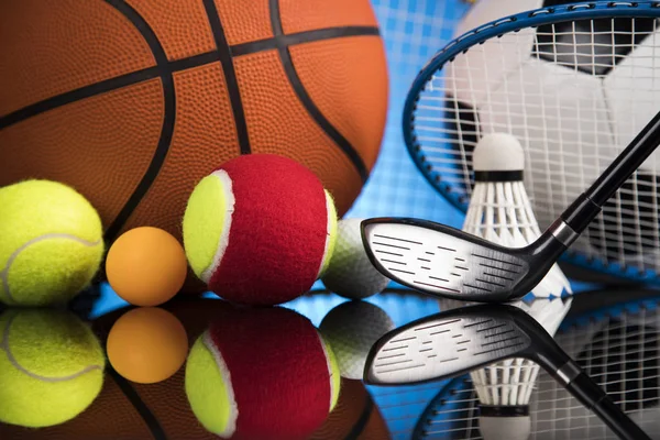 Sports Balls Equipment Winner Background — Stock Photo, Image