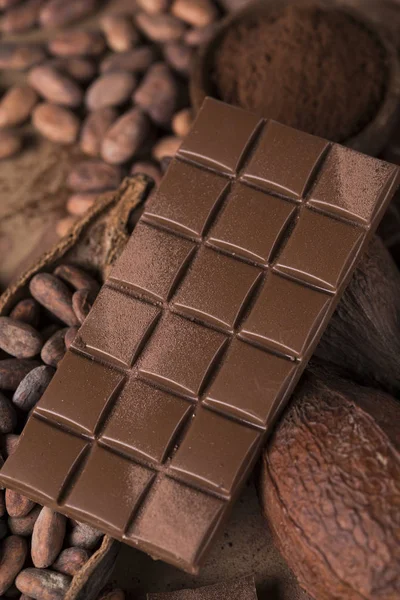 Milch Und Dunkle Schokolade Süßer Hintergrund — Stockfoto