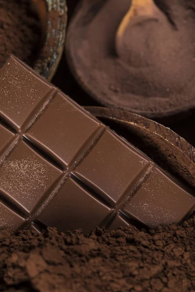 Chocolate Sweet Cocoa Food Dessert Background — Stock Photo, Image