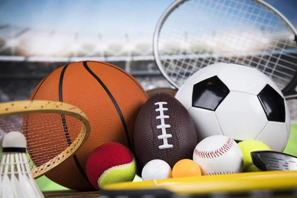 Sports Balls Equipment Winner Background — Stock Photo, Image