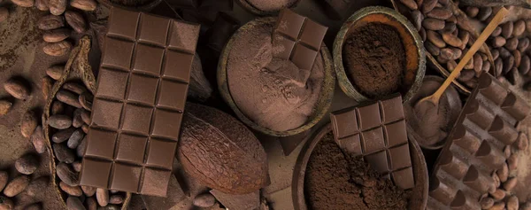 Sütlü Koyu Çikolatalı Şekerli Tatlı Arka Plan — Stok fotoğraf