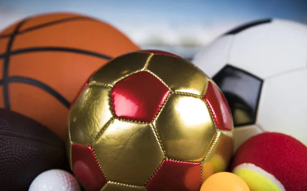 Sports balls with equipment, Winner background
