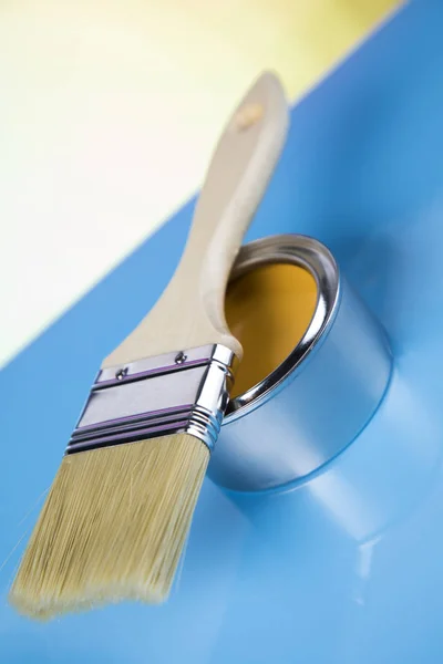 Can Paint Paintbrush — Stock Photo, Image