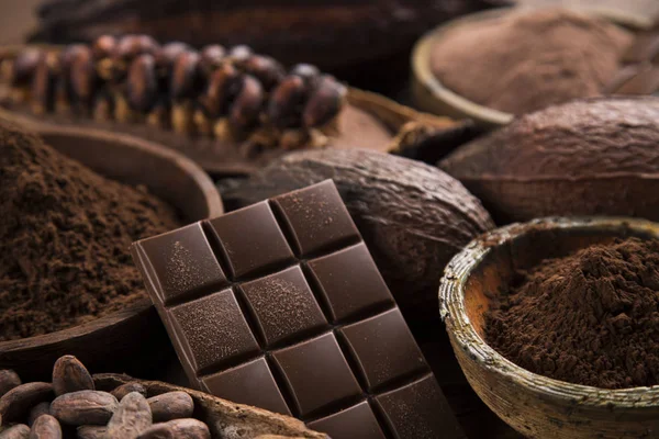 Bares Chocolate Dulces Dulces Alimentos Postre Sobre Papel Natural —  Fotos de Stock